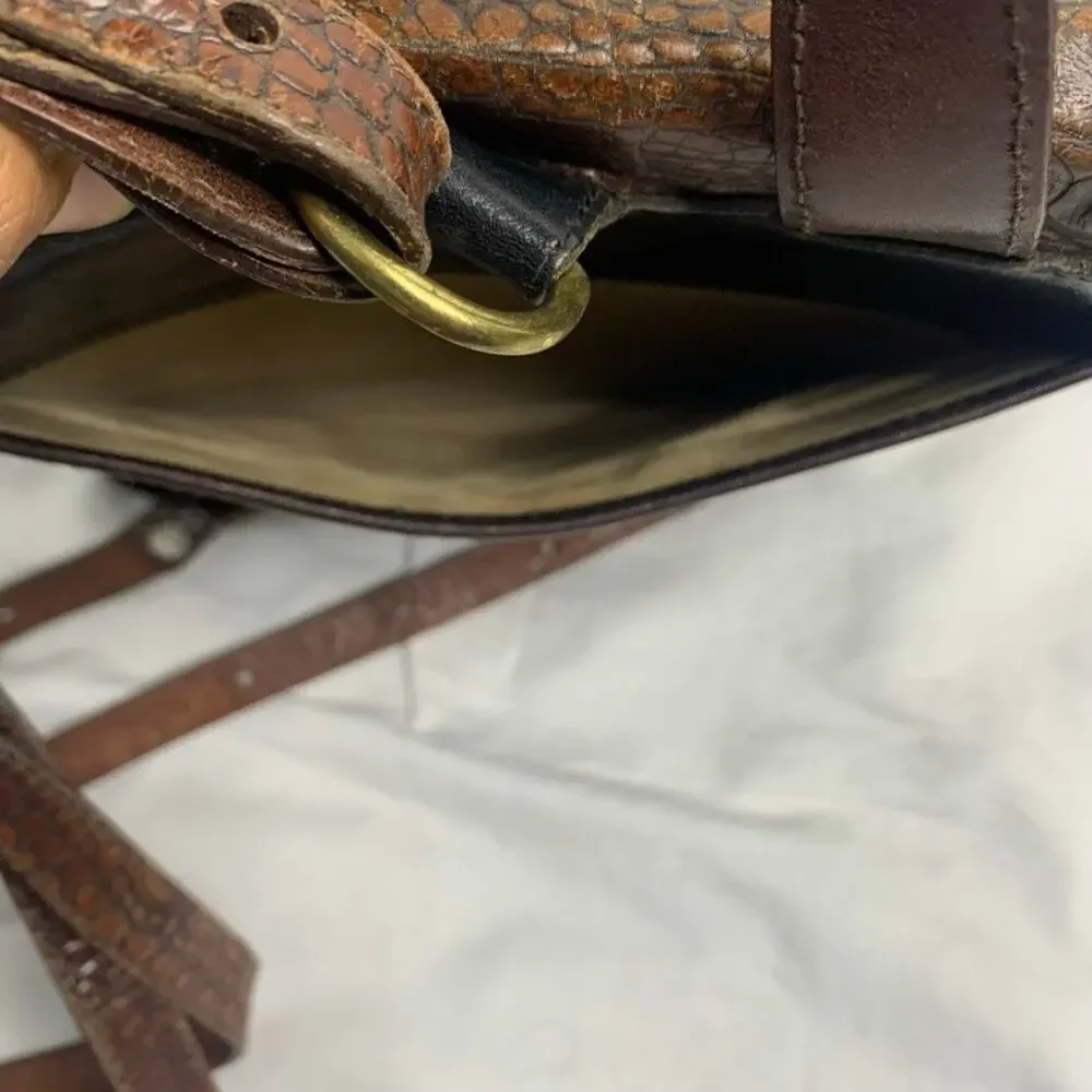 Vintage Brahmin Croc embossed backpack